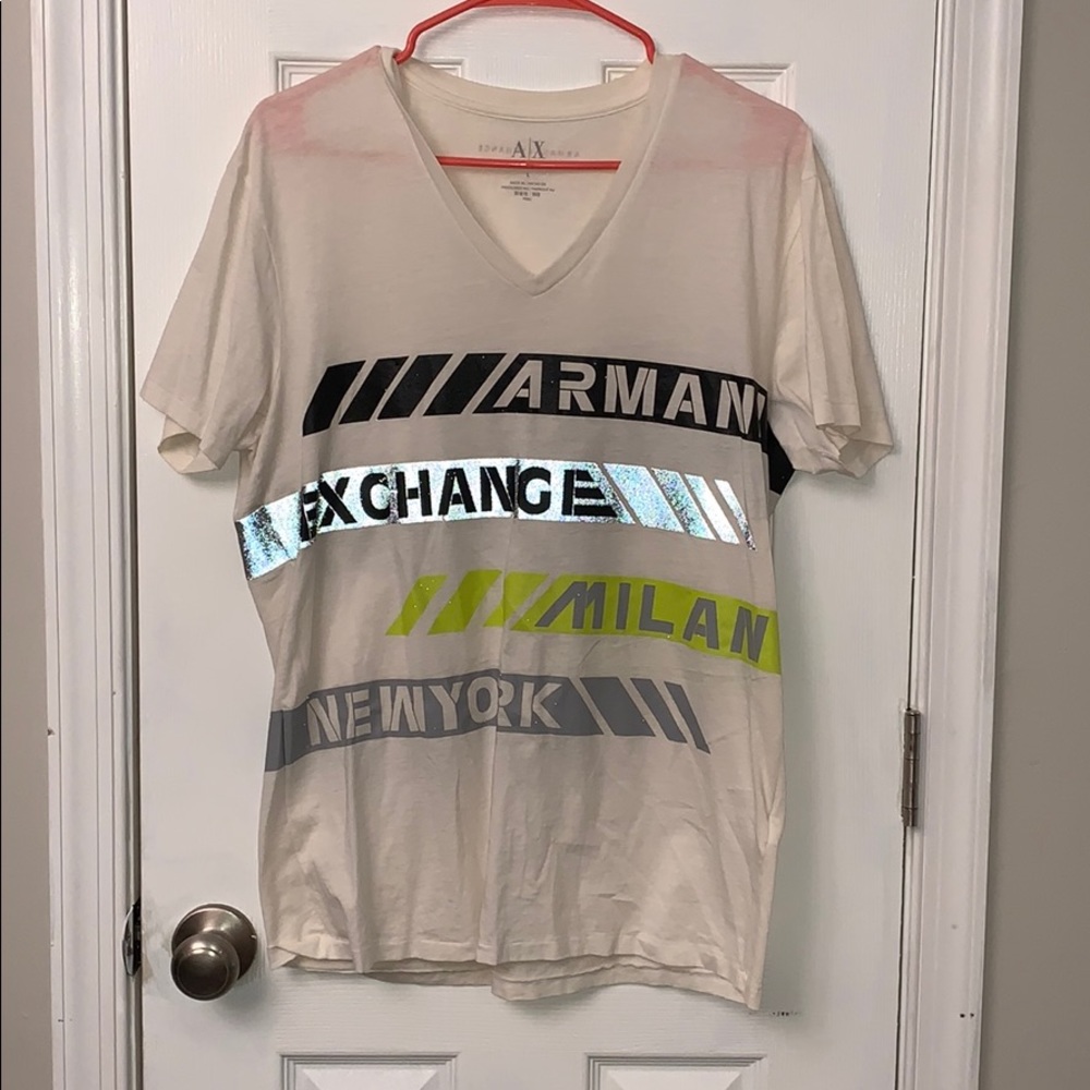 White Armani exchange t shirt